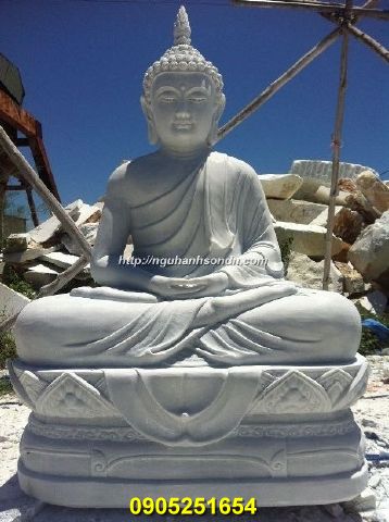 Tượng Phật Thích Ca ngồi kiểu thái bằng đá cẩm thạch